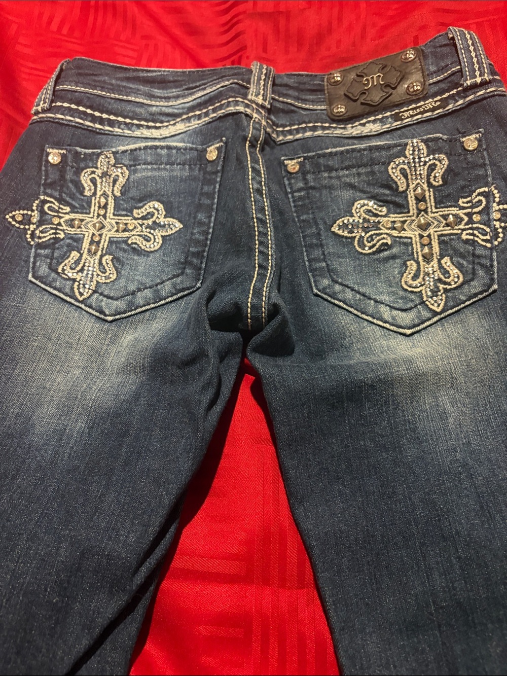 Miss Me Women's Dark Wash Bootcut Jeans - Blue